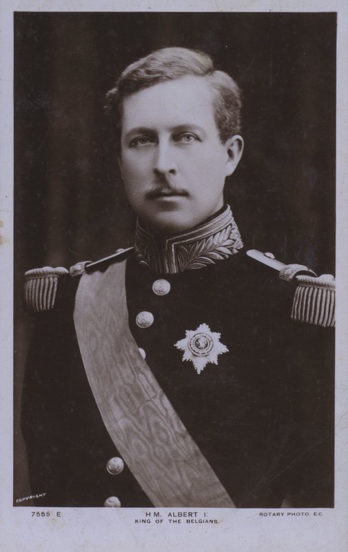 Albert I, Belçika Kralı (s/b fotoğraf) by Photographer Belgian