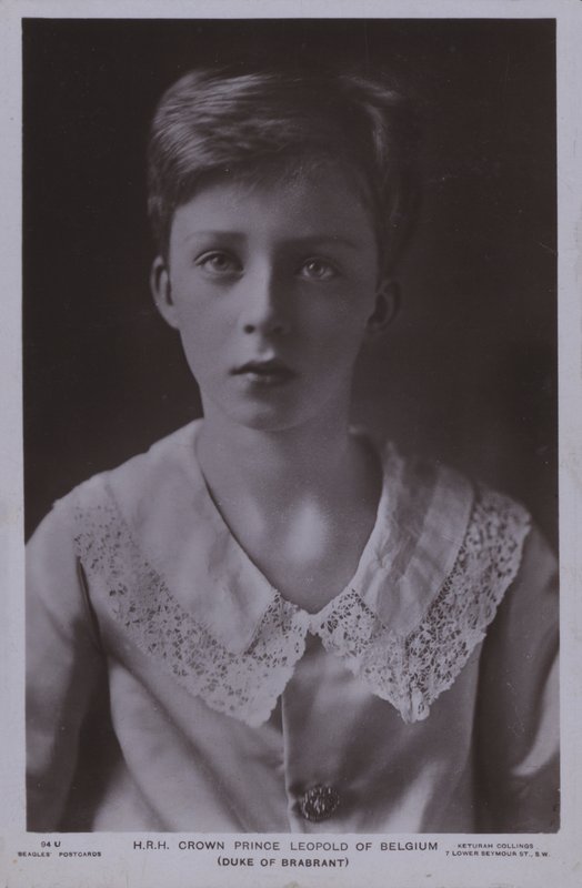 Veliaht Prens Leopold, daha sonra Belçika Kralı III. Leopold (s/b fotoğraf) by Photographer Belgian
