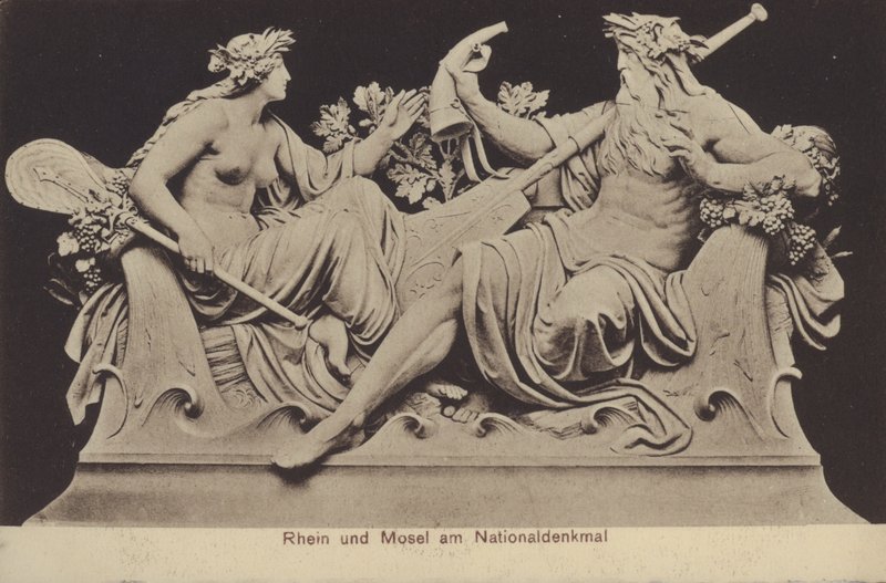 Nationaldenkmal üzerinde Ren ve Mosel