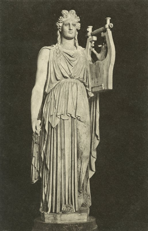 Apollo Barberini, Glyptothek koleksiyonundaki antik Roma heykeli, Münih, Almanya (s/b fotoğraf) by Photographer German