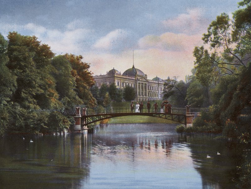 Hamburg: Gümrük İdaresi Binası ile Botanik Bahçesi (fotoğraf) by Photographer German