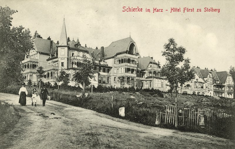 Hotel Furst zu Stolberg, Schierke, Harz Dağları, Almanya (s/b fotoğraf) by Photographer German