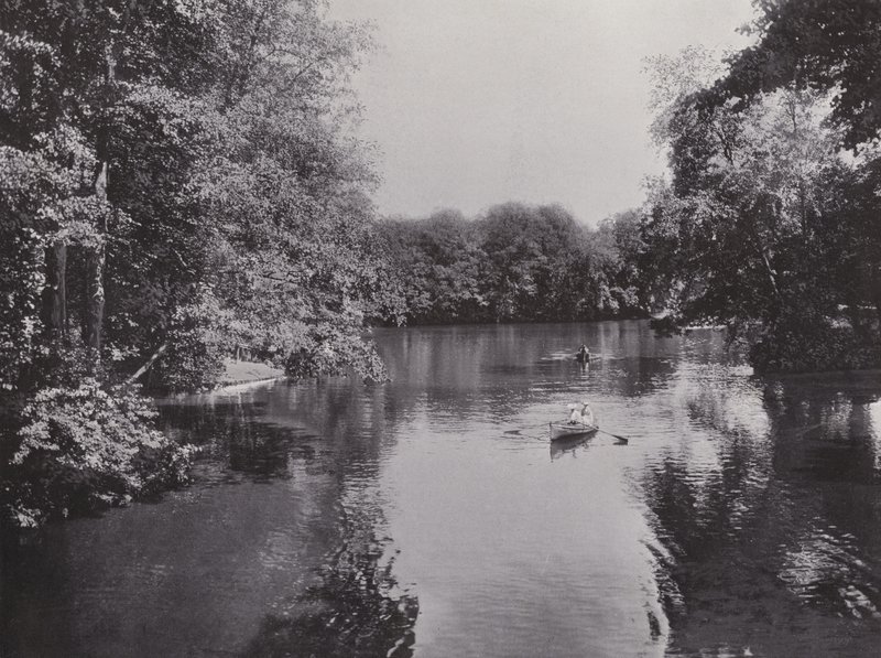 Tiergarten, Neuer See'de (s/b fotoğraf) by Photographer German