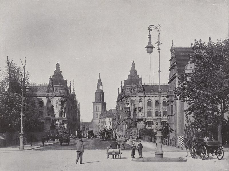 Kaiser Wilhelm Köprüsü ve Kaiser Wilhelm Caddesi (s/b fotoğraf) by Photographer German
