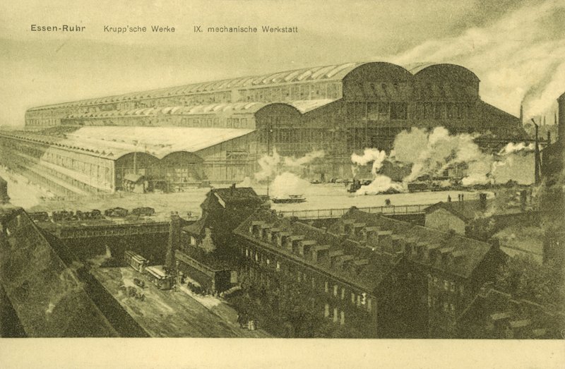 Krupp işleri, Essen, Ruhr, Almanya (s/b fotoğraf) by Photographer German