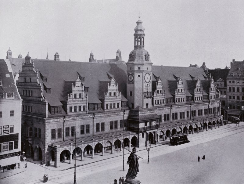 Leipzig: Eski Belediye Binası (s/b fotoğraf) by Photographer German