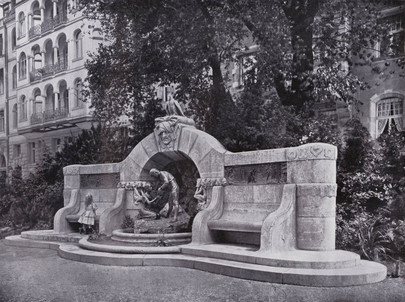 Leipzig: Marchenbrunnen (s/b fotoğraf) by Photographer German