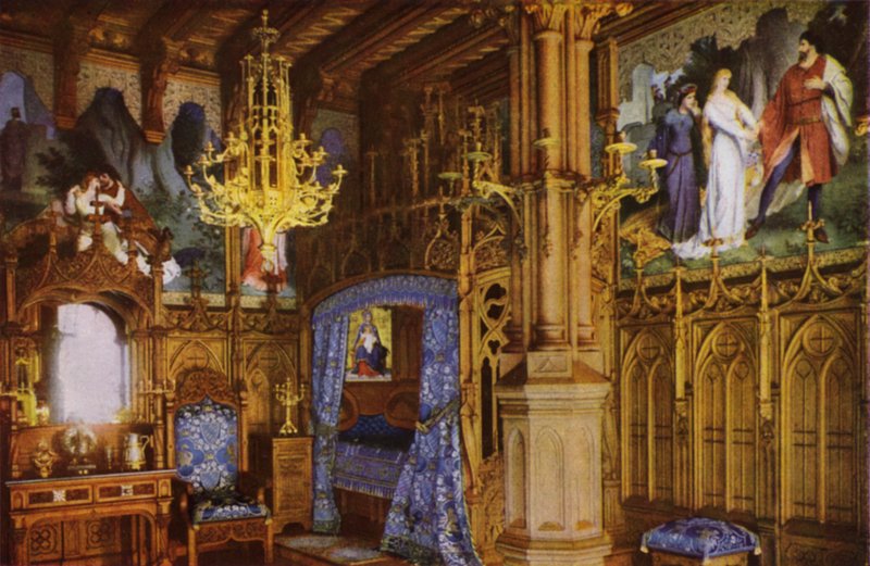 Neuschwanstein Şatosu: yatak odası (fotoğraf) by Photographer German