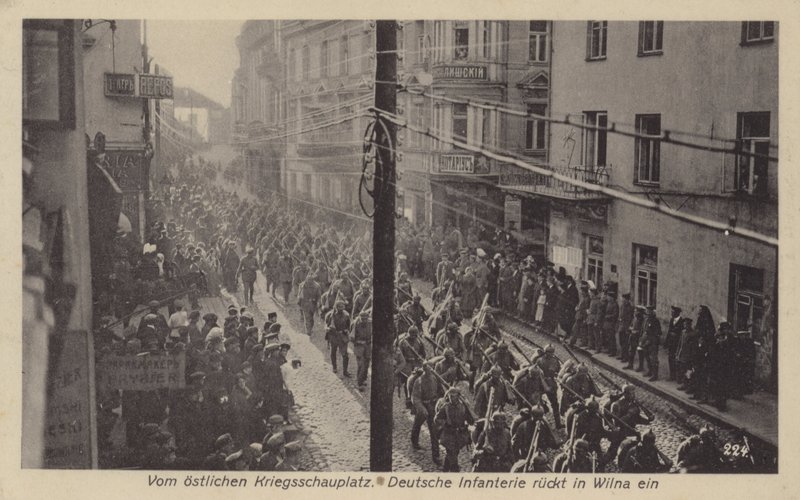 Birinci Dünya Savaşı sırasında Vilnius, Litvanya'nın Alman birlikleri tarafından işgali by Photographer German