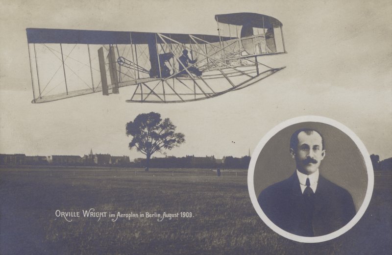 Orville Wright uçağını Berlin