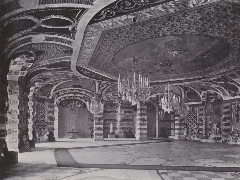 Potsdam, Yeni Saray, Shell Hall (s/b fotoğraf) by Photographer German