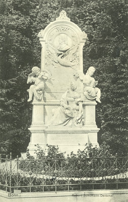 Robert Schumann Anıtı, Bonn, Almanya (s/b fotoğraf) by Photographer German