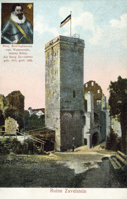Zavelstein Kalesi Harabeleri, Almanya (renkli fotoğraf) by Photographer German