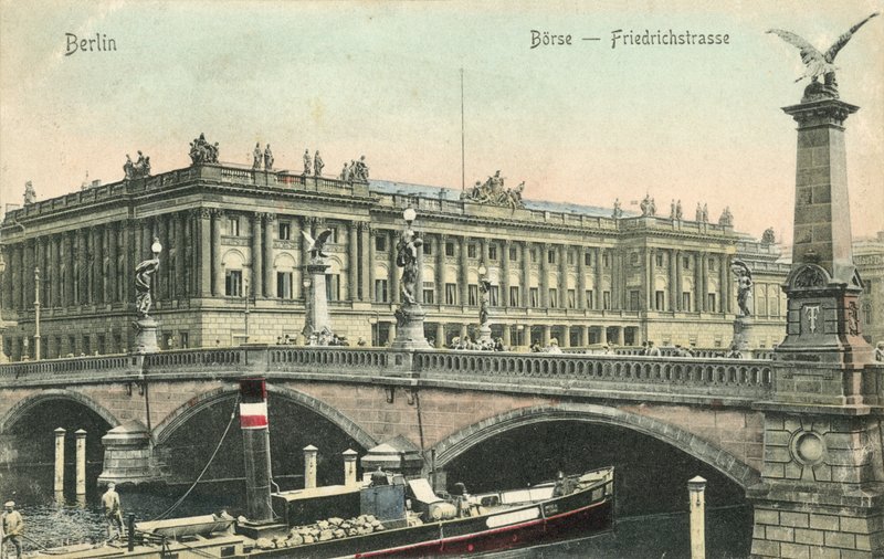 Borsa, Friedrichstrasse, Berlin (renkli fotoğraf) by Photographer German