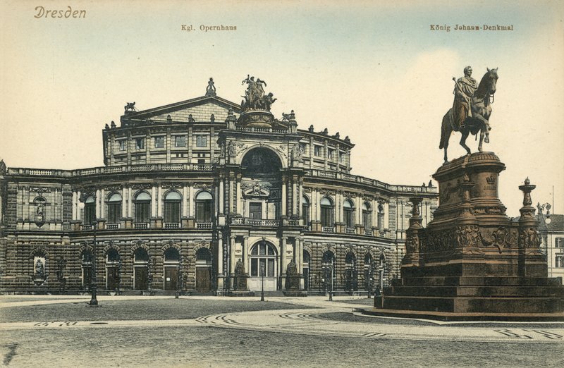 Opera Binası, Dresden (renkli fotoğraf) by Photographer German