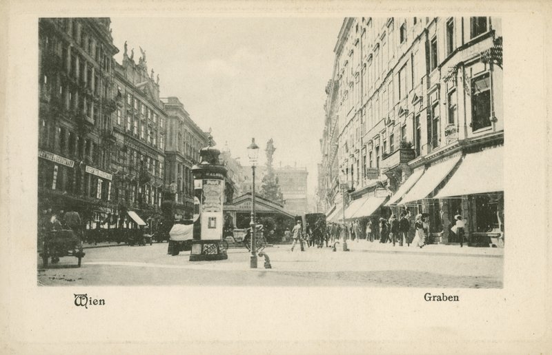 Viyana caddesinin görünümü (s/b fotoğraf) by Photographer German
