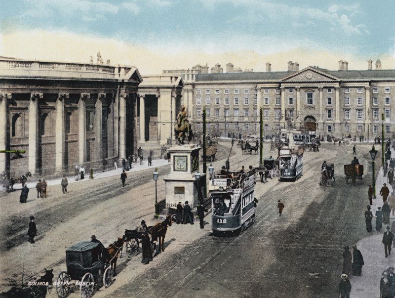 College Green, Dublin (renkli fotoğraf) by Photographer Irish