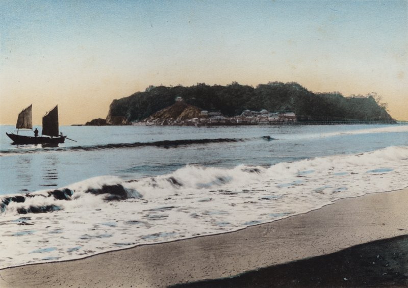 Japonya, c.1912: Enoshima Adası, Kamakura yakınlarında görüntülendi (fotoğraf) by Photographer Japanese