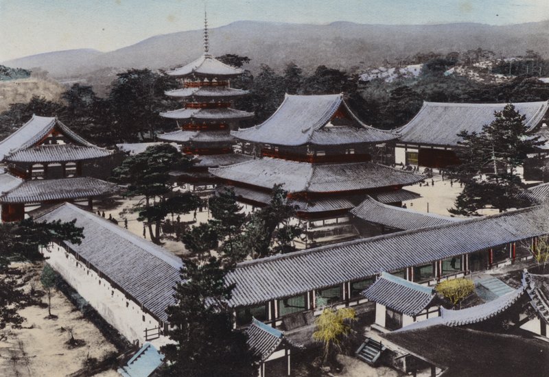 Japonya, c.1912: Horyu-ji, Japonya