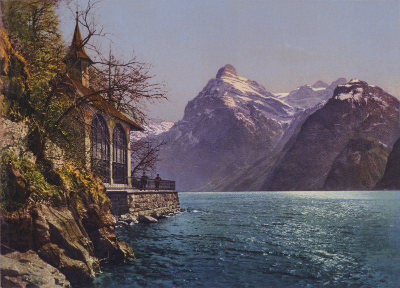 Tell Şapeli, Gitschen u Urirotstock (renkli fotoğraf) by Photographer Swiss