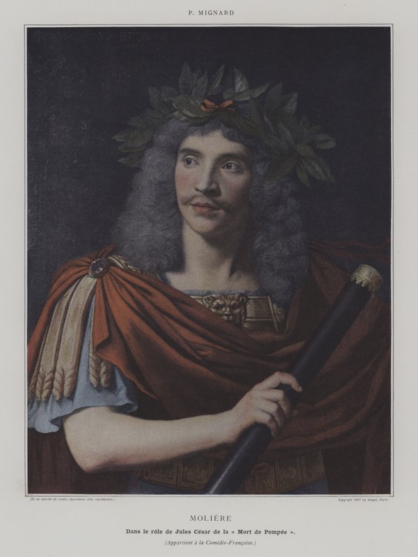 Moliere dans le role de Jules Cesar de la "Mort de Pompee" (Pompey