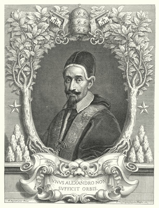 Papa Alexander VII (gravür) by Pierre (after) Mignard