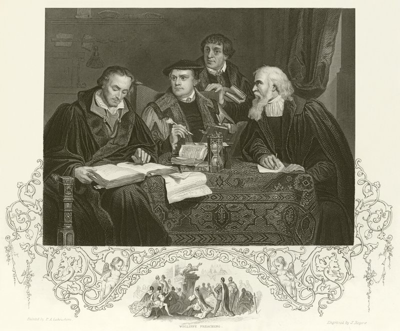 Luther, Melancthon, Pomeranus ve Cruciger by Pierre Antoine Labouchere