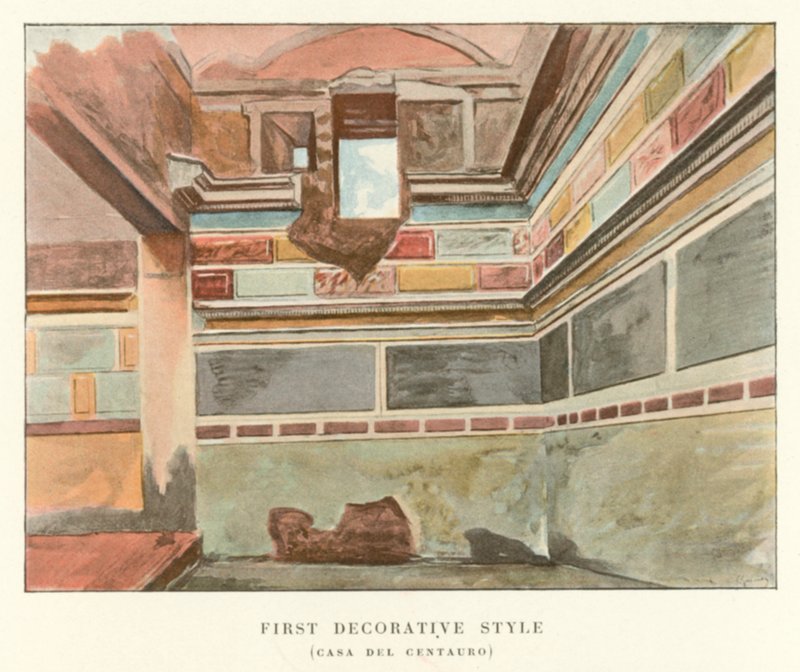 İlk Dekoratif Stil, Casa Del Centuaro (renkli taş) by Pierre Gusman