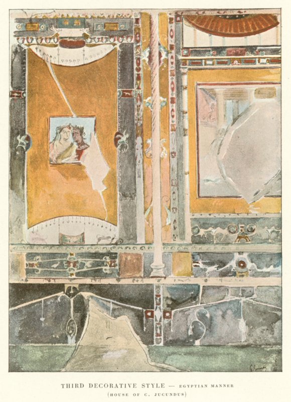 Üçüncü Dekoratif Stil, Mısır Tarzı, C Jugundus Evi (renkli taş) by Pierre Gusman