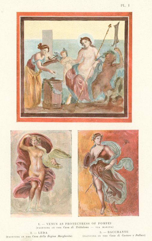 Pompei, Leda, Bacchante'nin Koruyucusu Olarak Venüs (renkli taş) by Pierre Gusman