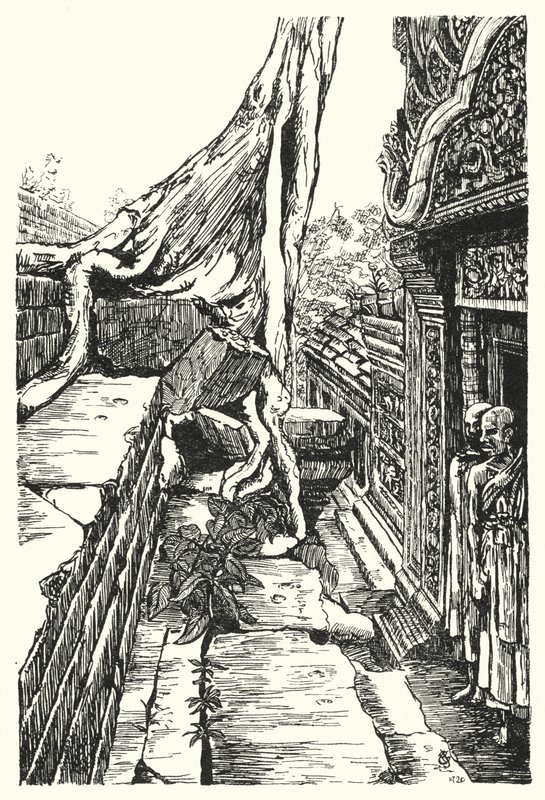 İkinci katta, Baphuon (gravür) by Pierre Jeannerat de Beerski