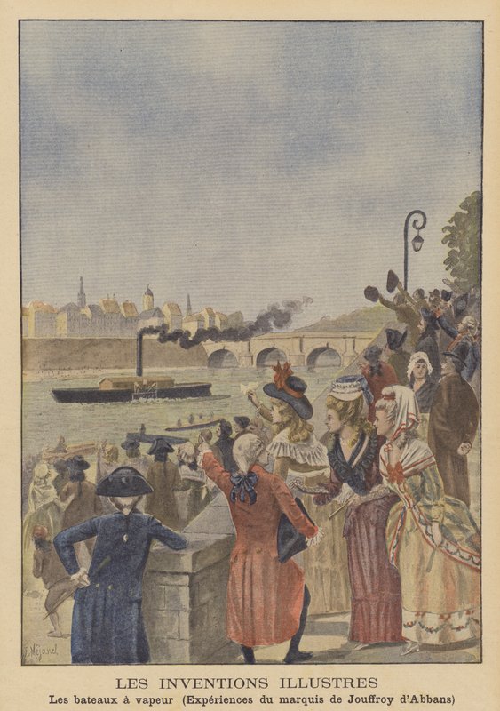Marquis de Jouffroy dAbbans tarafından vapurun icadı by Pierre Mejanel