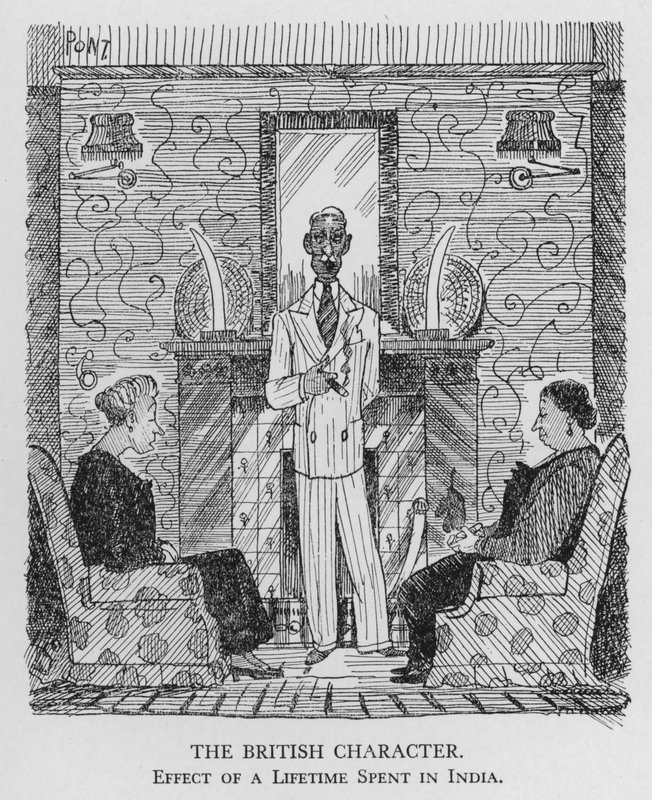 The British character; effect of a lifetime spent in India (litho) by Pont