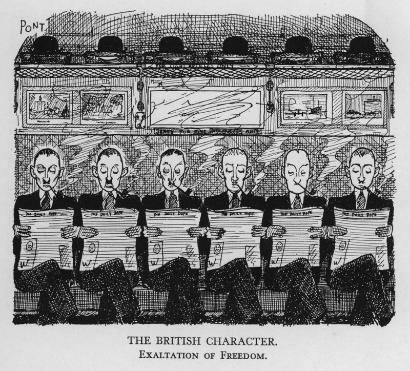 The British character; exaltation of freedom (litho) by Pont