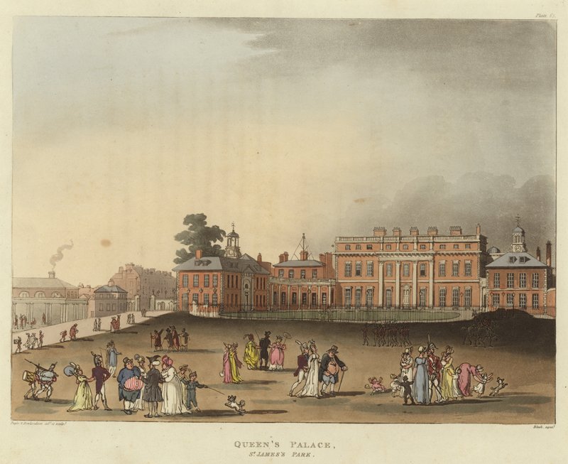 ಕ್ವೀನ್ಸ್ ಪ್ಯಾಲೇಸ್ ಟರ್ಕಿ by Pugin and Rowlandson