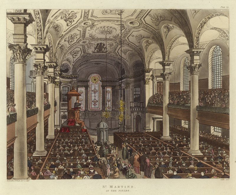 Tarlalarda St Martins by Pugin and Rowlandson