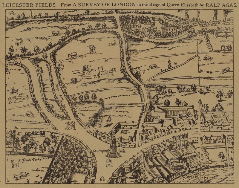 Leicester Fields, Kraliçe Elizabeth döneminde Londra