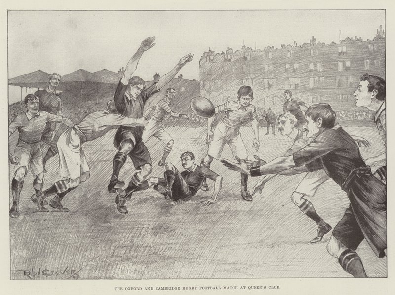 Queen's Club'da Oxford ve Cambridge Rugby Futbol Maçı by Ralph Cleaver