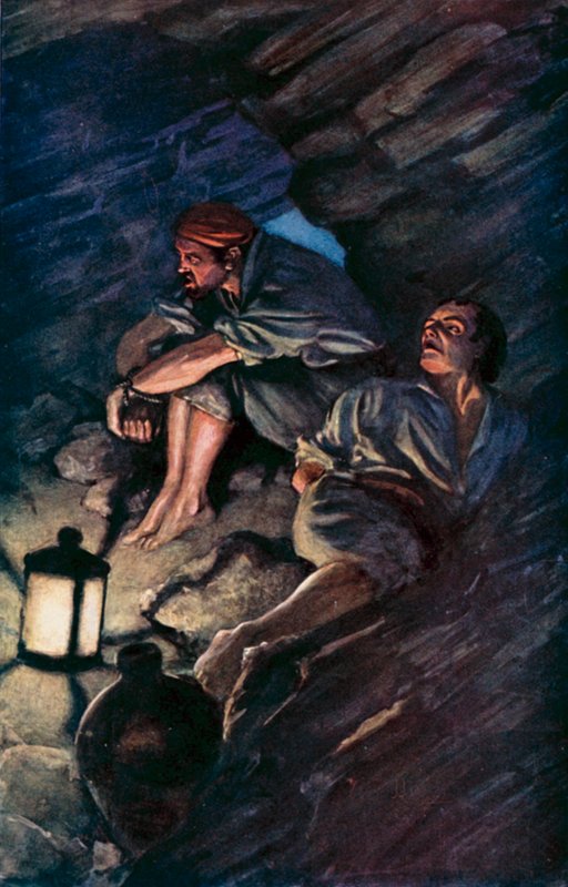 Daniel Defoe tarafından Robinson Crusoe için çizim (renkli taş) by Ralph Noel Pocock