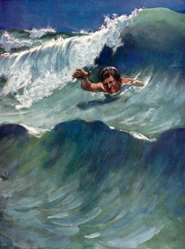 Daniel Defoe tarafından Robinson Crusoe için çizim (renkli taş) by Ralph Noel Pocock