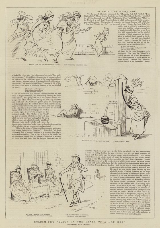 kuduz bir köpeğin ölümü üzerine kuyumcu ağıt by Randolph Caldecott