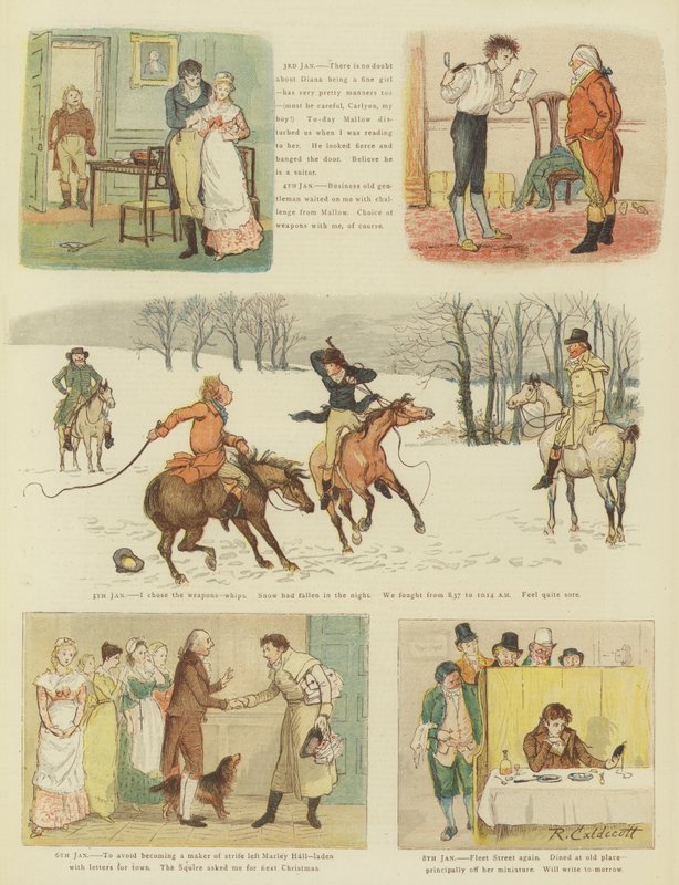 Bay Carlyon'un Noeli (chromolitho) by Randolph Caldecott