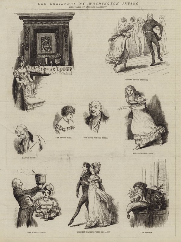 Washington Irving tarafından Eski Noel by Randolph Caldecott