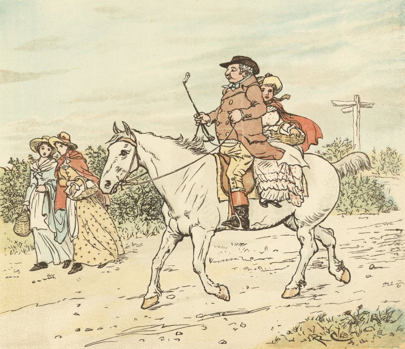 Bir Çiftçi Gri Kısrağının Üzerinde Koştu by Randolph Caldecott