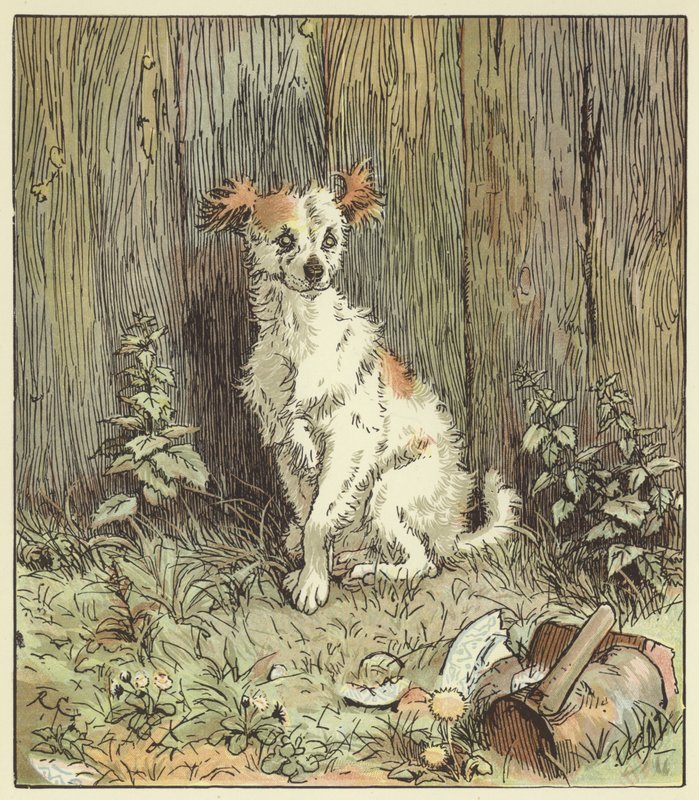 Deli Bir Köpeğin Ölümü Üzerine Bir Ağıt (renkli taş) by Randolph Caldecott