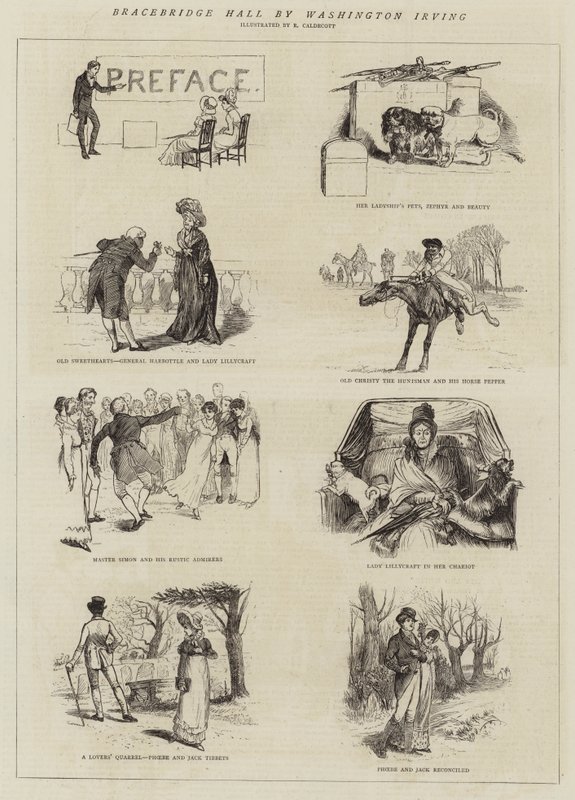Washington Irving tarafından Bracebridge Salonu by Randolph Caldecott