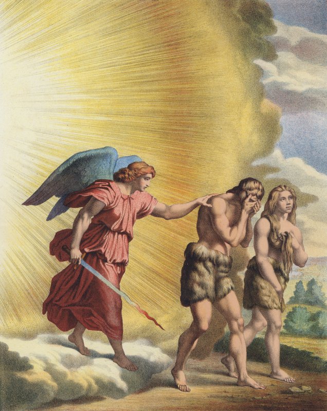 Adem ve Havva cennetten kovuldu by Raffaello Sanzio Raphael
