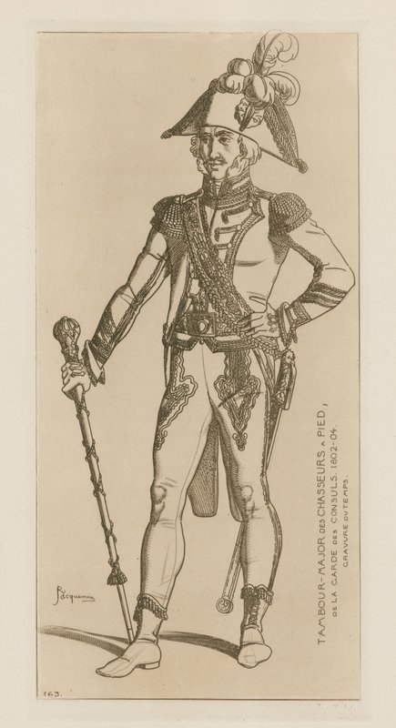 Davul Binbaşı, konsolosluk muhafızlarından bir alaca, 1802-04 by Raphael Jacquemin
