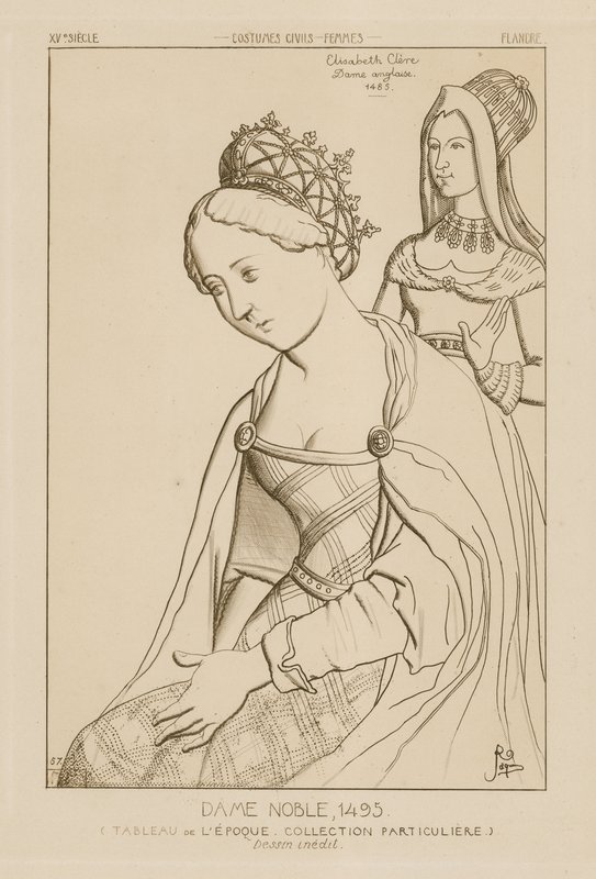 Elizabeth Clere, English noble woman, 1495  by Raphael Jacquemin