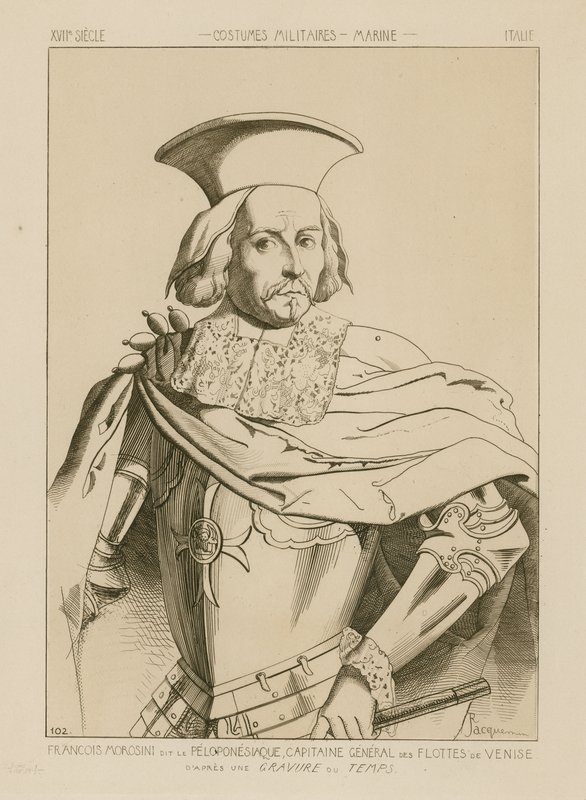 Francesco Morosini, called Peloponnesiaco, General Captain of the Fleets of Venice  by Raphael Jacquemin